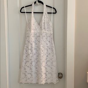 Lilly Pulitzer white lace halter dress 8